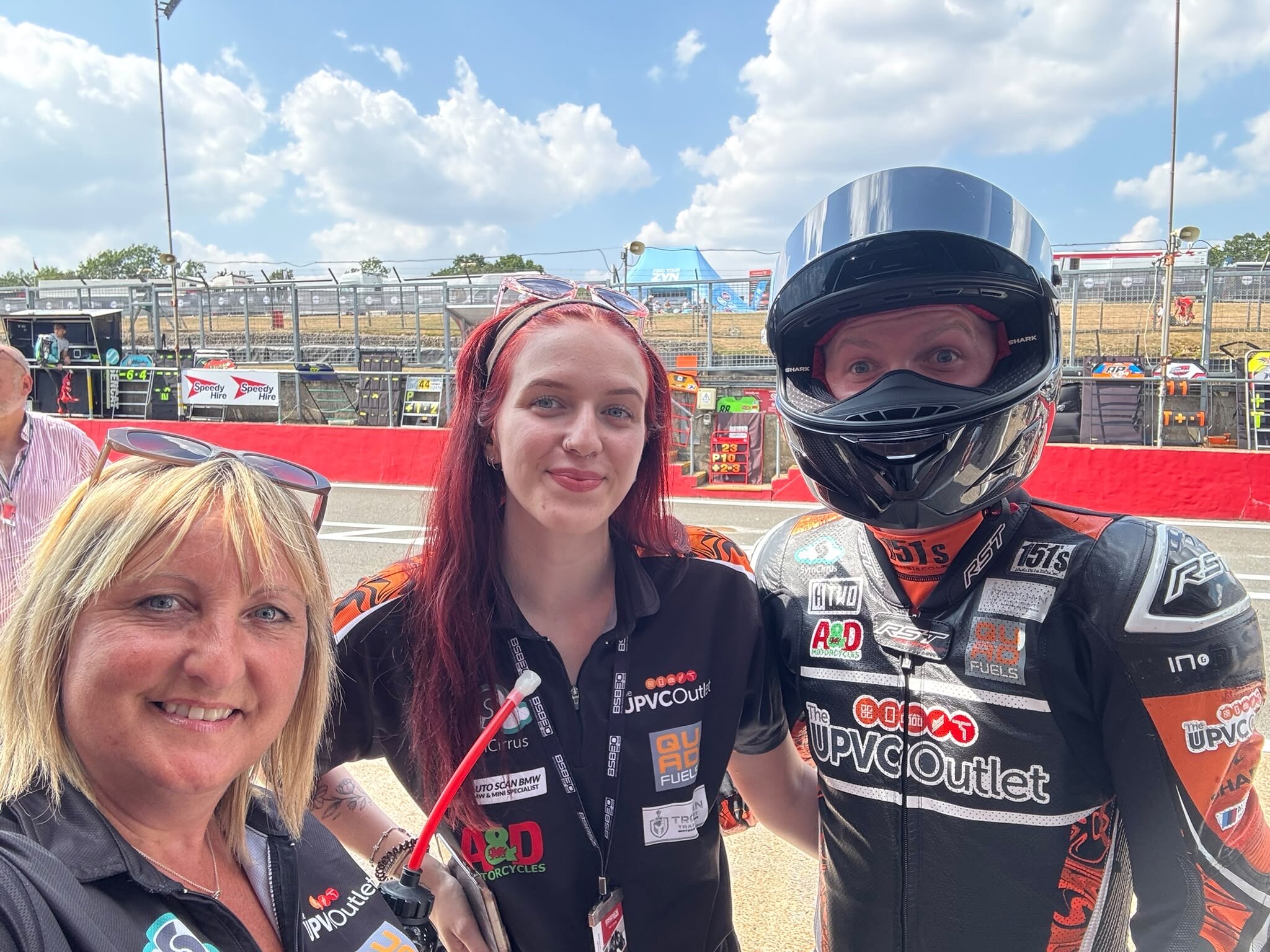 Paddock with fans and family